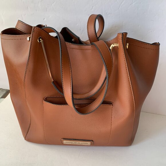 MARC NEW YORK ANDREW MARC BROWN LARGE LEATHER BAG display picture 3